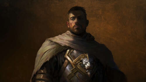 Anduin Wrynn z gry World of Warcraft: The War Within, ubrany w wspaniałą zbroję. 8K