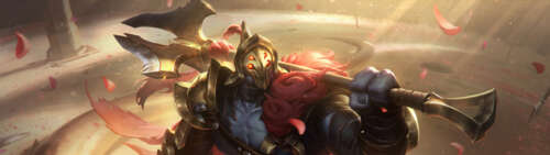 Jax, mistrz walki z League of Legends, przygotowywał się do bitwy. Dual UHD