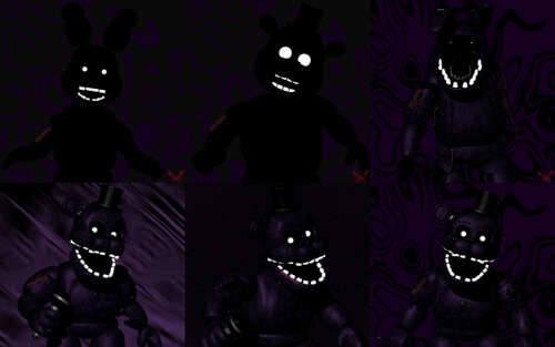 Shadow Freddy i Shadow Bonnie z serii gier wideo „Five Nights at Freddy’s”. 7680x4800
