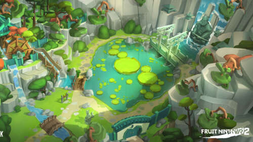 Kolorowe plastry arbuza, kiwi i cytrusów unoszą się w powietrzu podczas jednej z... 8K