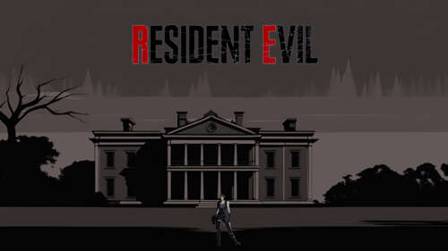 Jill Valentine z serii Resident Evil walczy z zombie w mrocznym, pełnym napięcia...