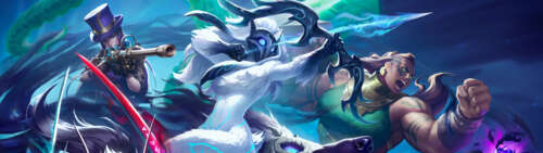 Oszałamiająca kompozycja przedstawiająca postacie z gry League of Legends: Yone,... Dual UHD