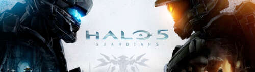 Master Chief w swoim charakterystycznym pancerzu MJOLNIR ze znanej serii gier Halo. Dual UHD