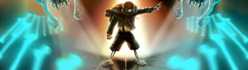 Sans, postać ze znanej gry wideo Undertale, prezentuje swój charakterystyczny szkieletowy... Dual UHD