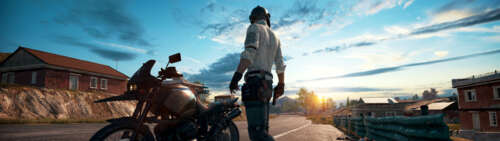 Żołnierz w taktycznym wyposażeniu, którego wygląd nawiązuje do gry PlayerUnknown's... Dual UHD