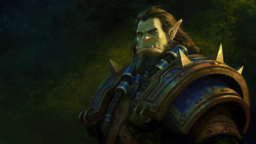 Thrall, legendarny orkowy szaman ze świata gry World of Warcraft. 8K