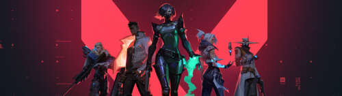 Zespół postaci z gry Valorant, w skład którego wchodzą Jett, Cypher, Viper, Phoenix... Dual UHD