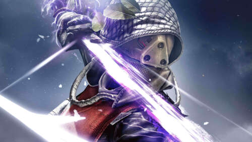 Szczegółowo przedstawiony strażnik z gatunku science fiction, pochodzący z gry Destiny,... 8K