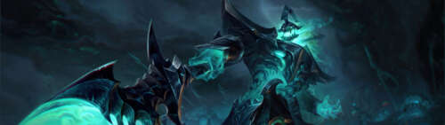 Szczegółowa ilustracja postaci Hecarim z gry League of Legends. Dual UHD