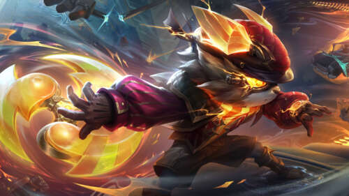 Dynamiczna ilustracja przedstawiająca Kennena z gry League of Legends, z elementami... 8K