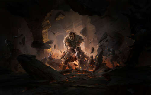 Weteran bitew, wiking w ciężkiej, ciemnej zbroi i grubych futrach, którego wygląd... 7680x4800