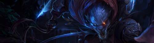 Szczegółowa ilustracja postaci Rengara z gry League of Legends, przedstawiająca go... Dual UHD