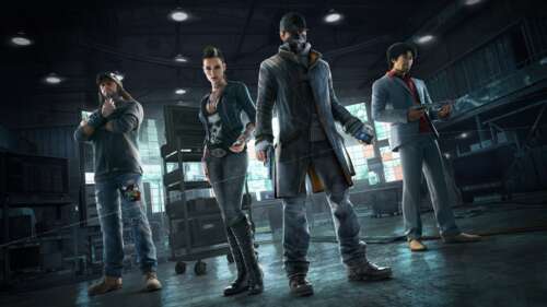 Szczegółowy portret Aidena Pearce’a z gry wideo Watch Dogs, przedstawiający go w... 8K