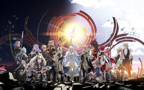 Azura i Corrin, postacie z gry wideo Fire Emblem Fates, stoją obok siebie. 7680x4800