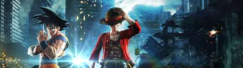 Naruto Uzumaki, Monkey D. Luffy i Goku, razem, w dynamicznej, pełnej napięcia pozie,... Dual UHD