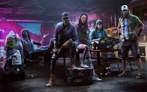 Marcus Holloway, bohater gry wideo Watch Dogs 2, w nowoczesnym, zdominowanym przez... 7680x4800