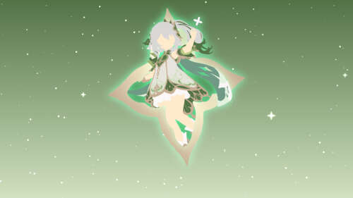 Oszałamiający portret Nahidy z gry Genshin Impact, na którym widoczna jest w charakterystycznym...