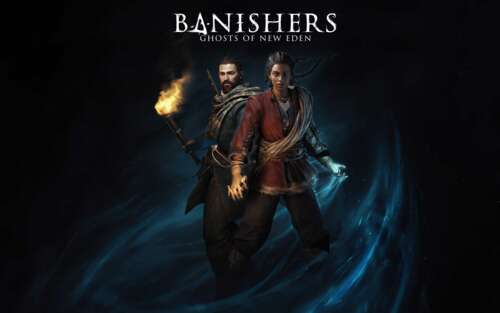 Postacie Red i Antea z gry Banishers: Ghosts Of New Eden stoją w otoczeniu spowitym... 7680x4800