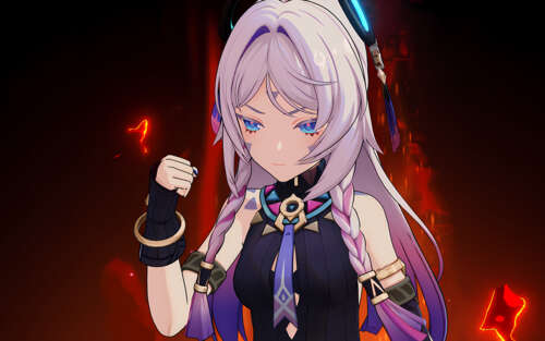 Wysokiej jakości portret postaci Citlali z gry Genshin Impact. 7680x4800