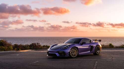 Elegancki i potężny sportowy samochód Porsche GT3 RS, charakteryzujący się agresywnym,... 8K