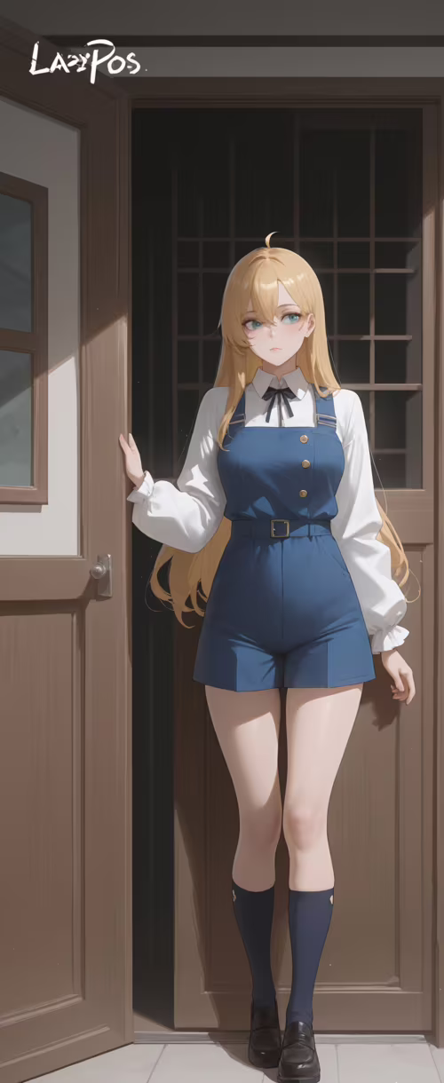 Młoda kobieta w stylu anime, o długich, blond włosach, ubrana w długą, białą sukienkę,... Samsung Galaxy Z Flip 5G