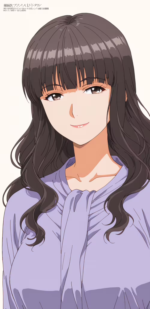 Portret Shihoko Fujimiyi, przedstawiający ją od pasa w górę, z anime „More Than a... Google Pixel 3 XL