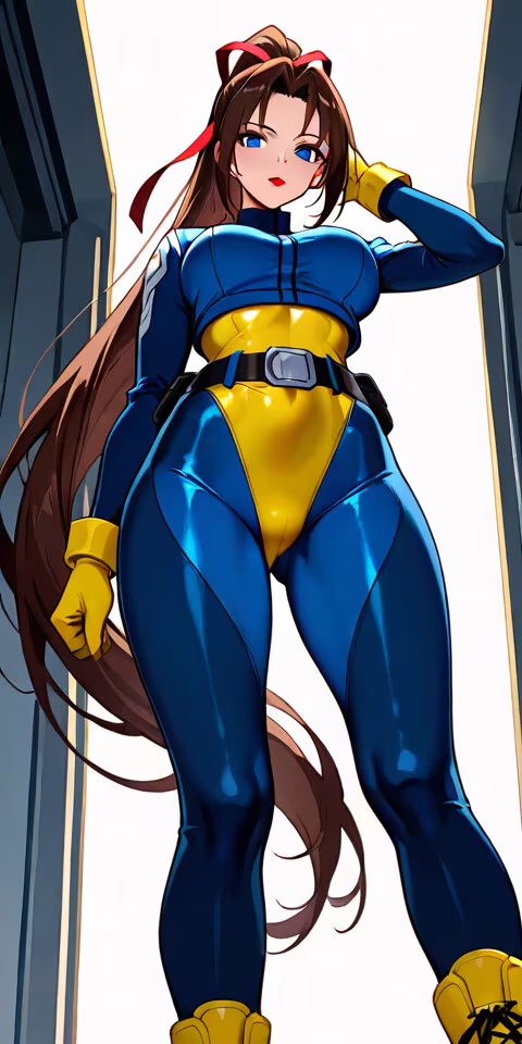 Zdjęcie przedstawia Jean Grey z zespołu X-Men, zrobione z niskiego kąta. Widzimy... Alcatel 1x
