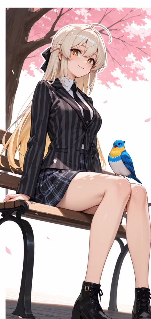 Pełnopostaciowa ilustracja przedstawiająca Tendou Arisu z gry Blue Archive, siedzącą... Honor 8C