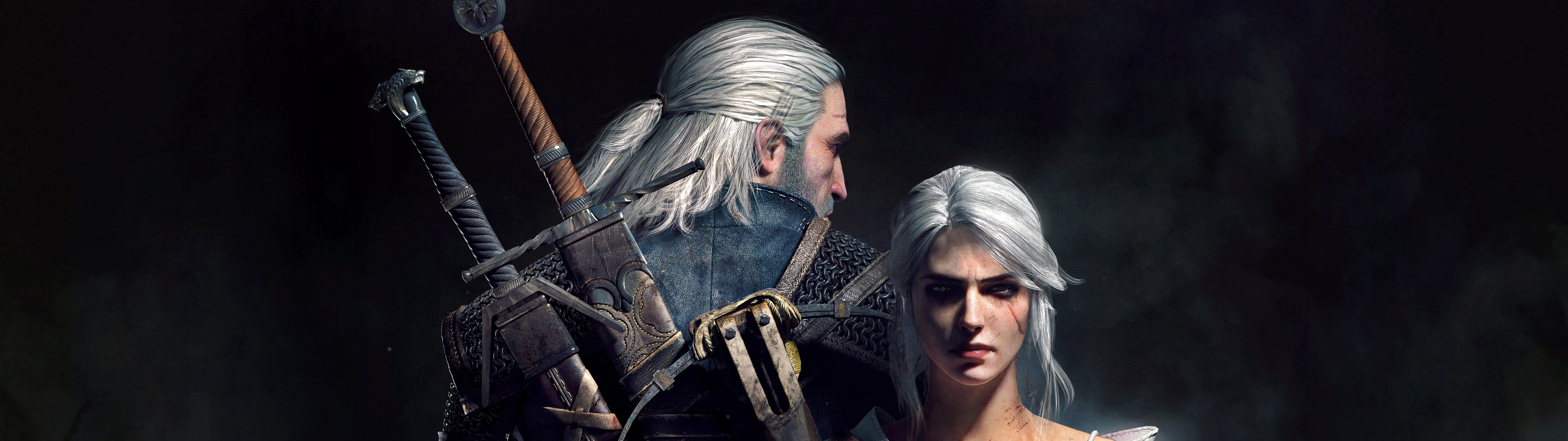 Ciri i Geralt z Rivii z gry Wiedźmin 3: Dziki Gon.