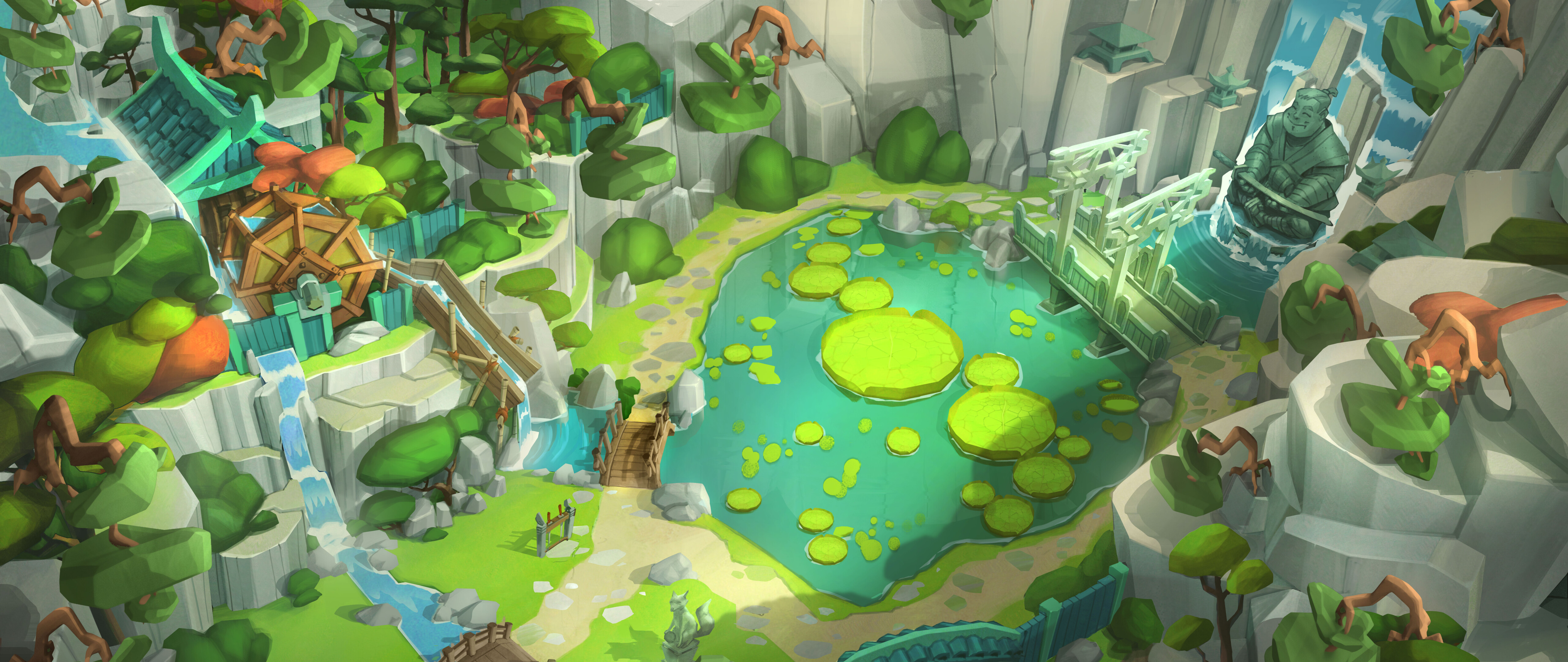 Kolorowe plastry arbuza, kiwi i cytrusów unoszą się w powietrzu podczas jednej z dynamicznych scen w grze Fruit Ninja VR 2.