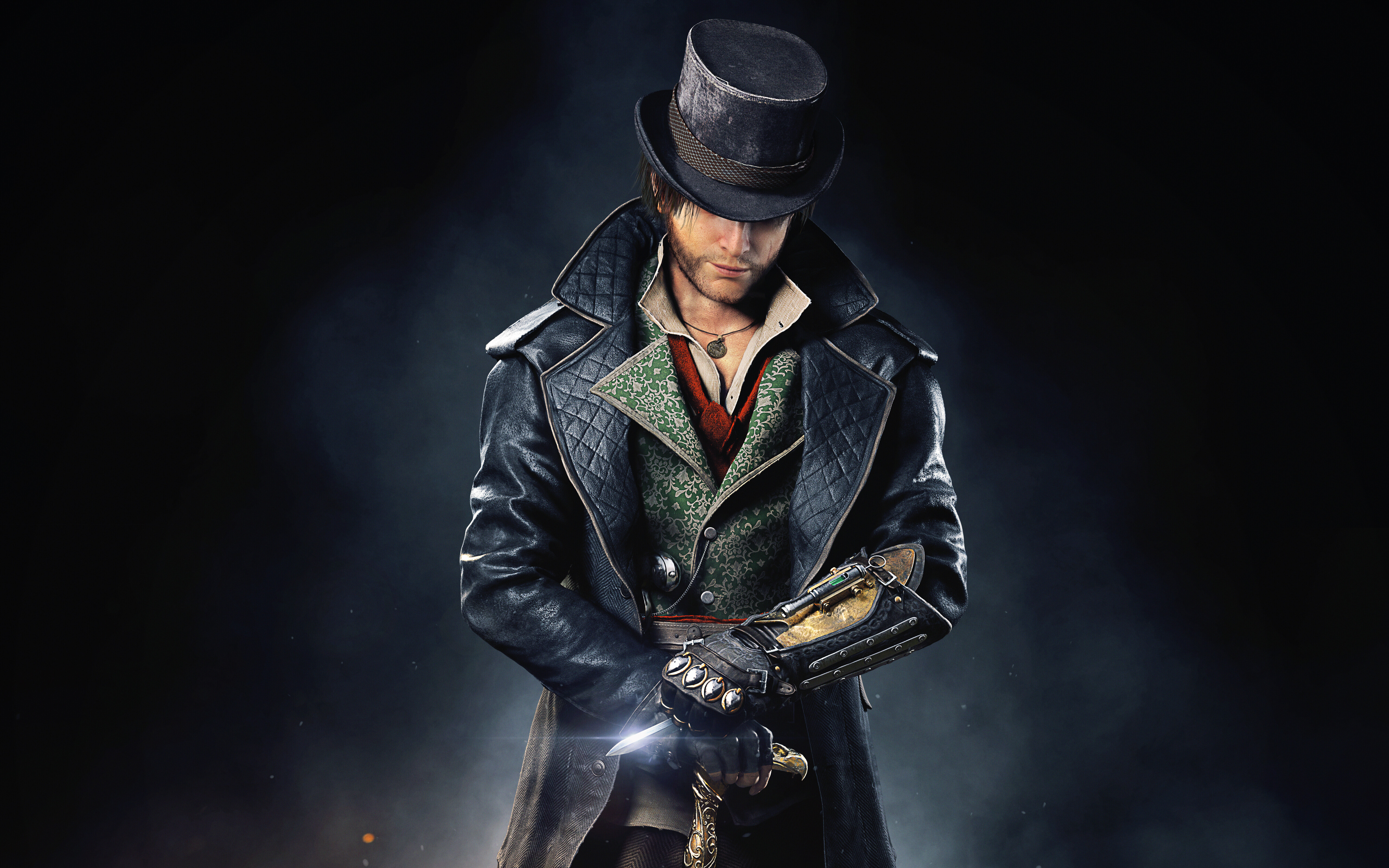 Zbliżenie filmowe przedstawiające Jacoba Frye’a z gry wideo Assassin’s Creed Syndicate.