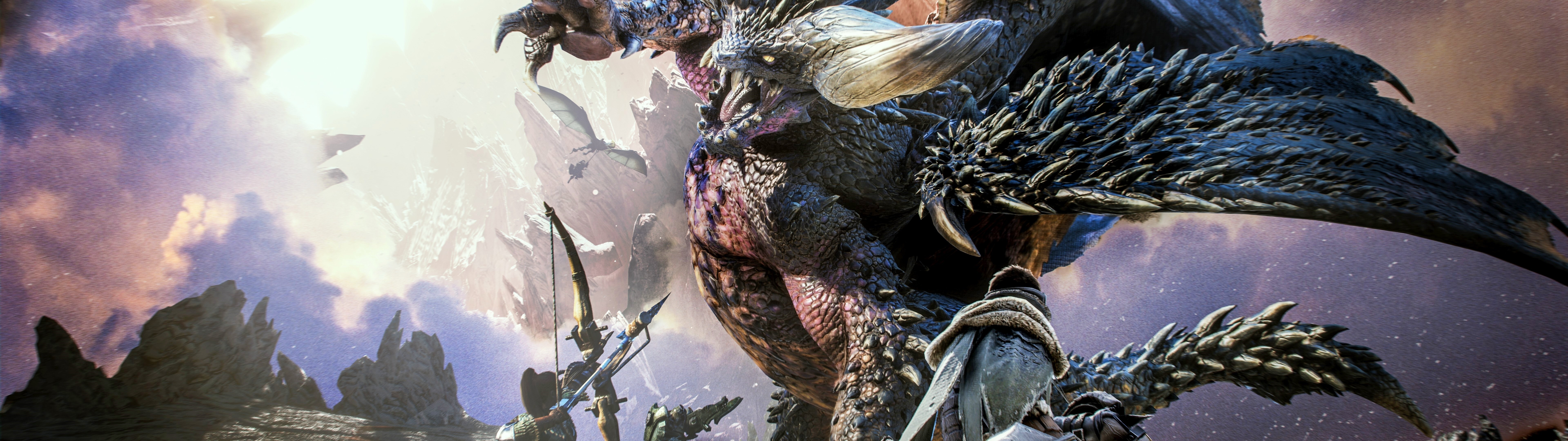 Imponująca wizualizacja starożytnego smoka Nergigante, znanego z gry wideo Monster Hunter World.