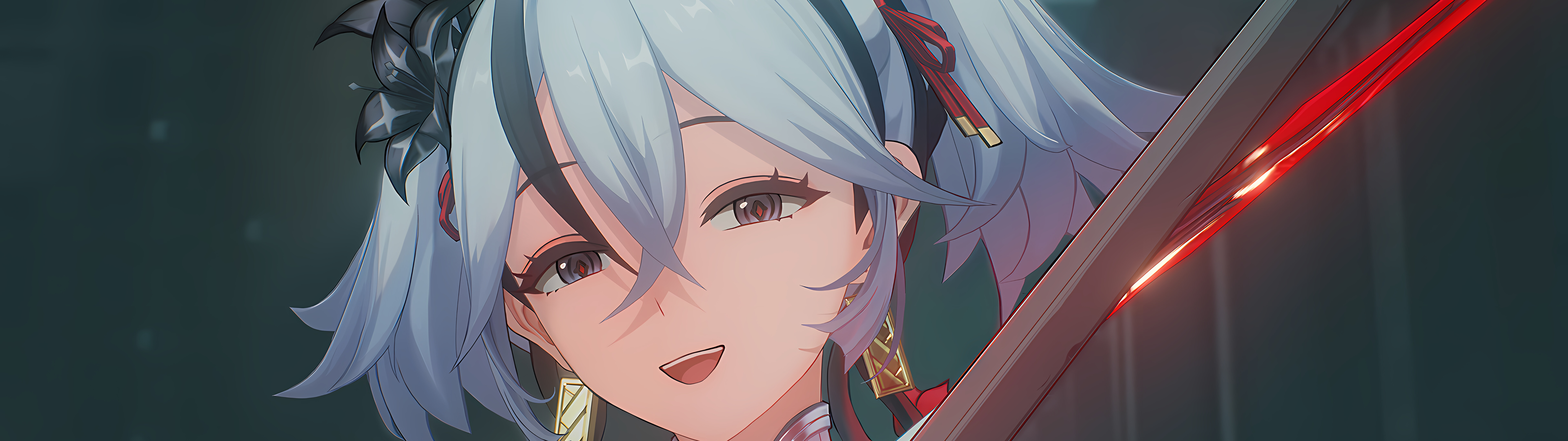 Szczegółowy portret postaci Camellyi z gry wideo Wuthering Waves.