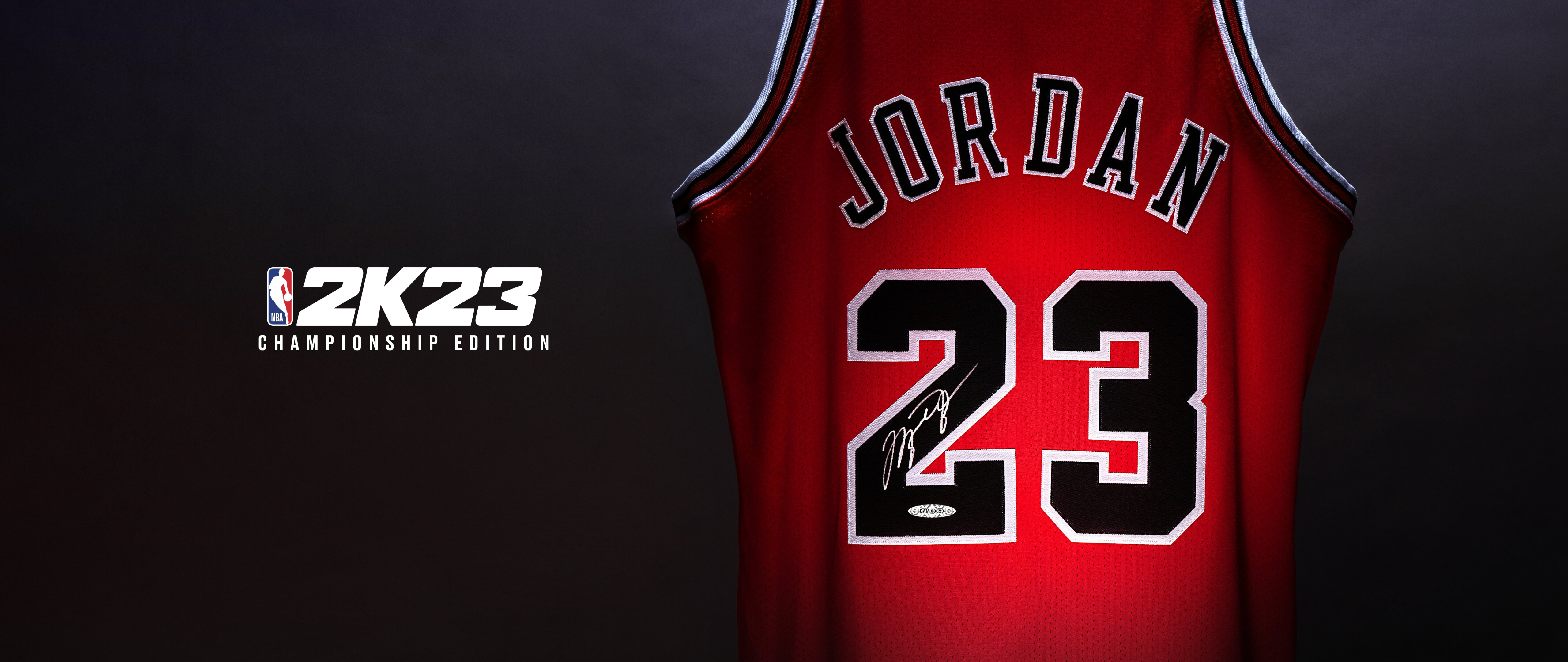 Efektowny zbliżenie na profesjonalnego koszykarza, przedstawione w renderze graficznym inspirowanym grą wideo NBA 2K23.